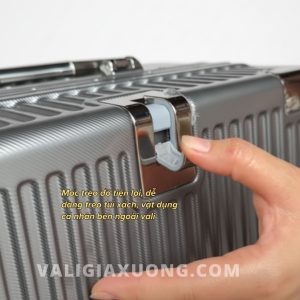 Vali Du Lịch Khung Nhôm Cao Cấp – Màu Xám Chì